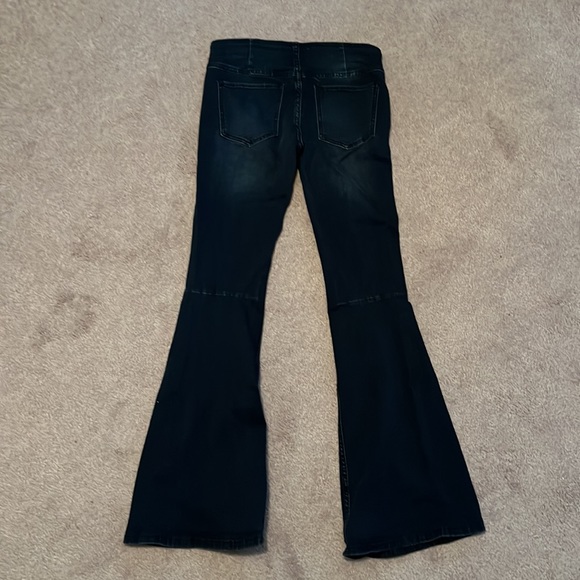 FREE PEOPLE dark wash flare jeans - Picture 2 of 5